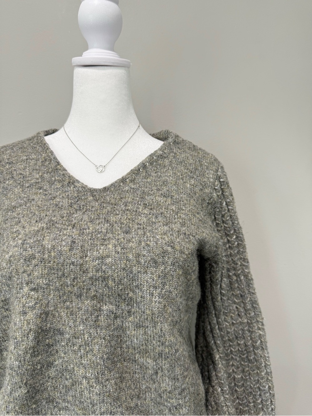 Frye Wool Blend Balloon Sleeve Sweater - Picture 3 of 5